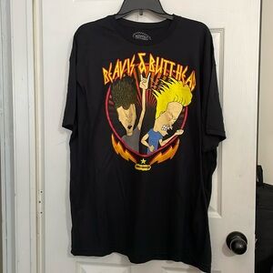 Men's Black BEAVIS AND BUTT-HEAD t-shirt. Size 2XL